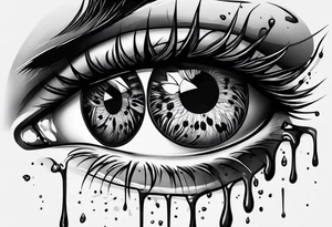 bleeding eyes tattoo idea