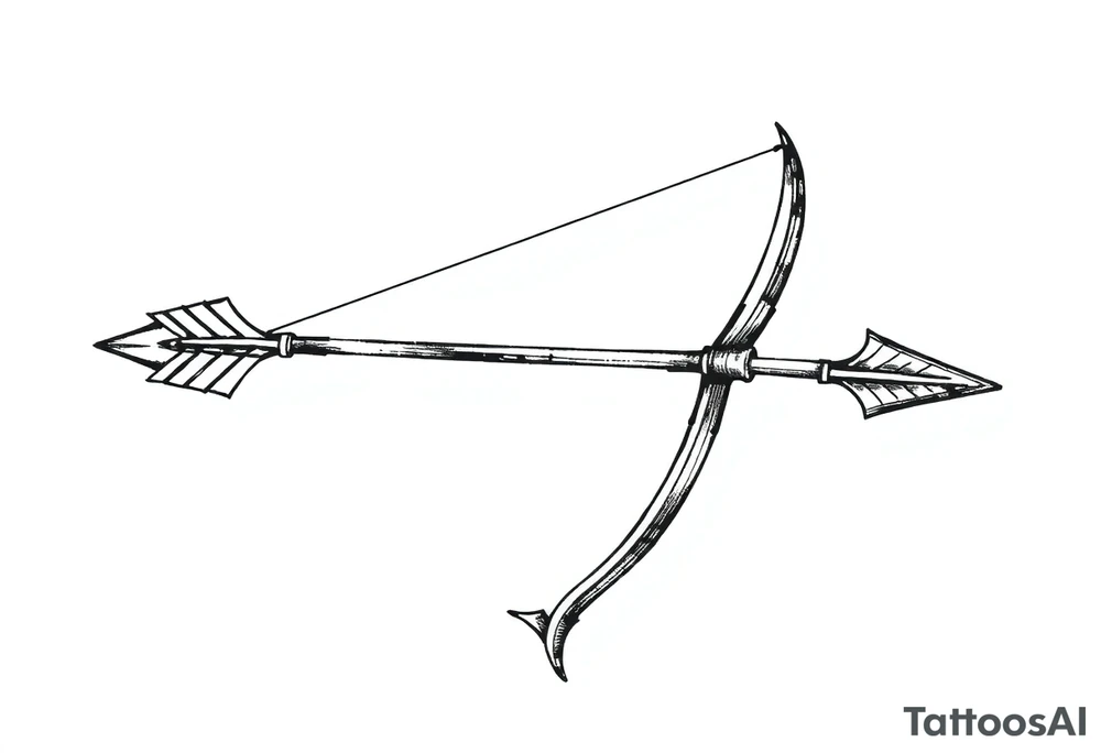 Bow arrow tattoo idea