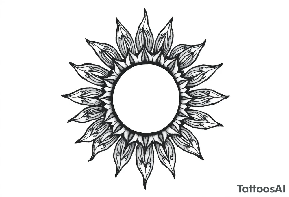Sun tattoo idea