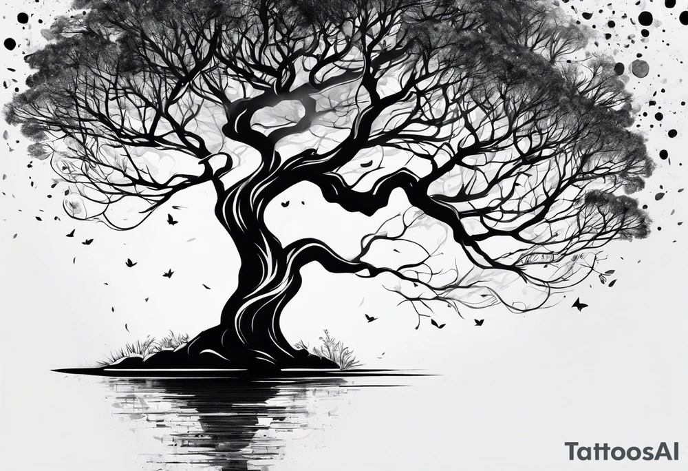 metal tree, forearm tattoo tattoo idea