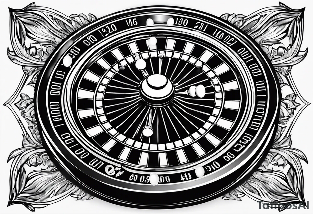 Roulette casino palmier soleil tattoo idea