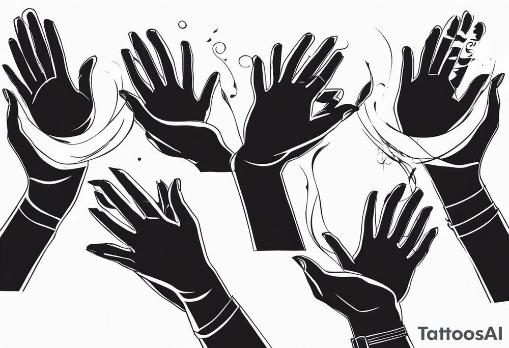 Rock hands sign tattoo idea