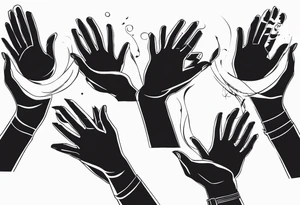 Rock hands sign tattoo idea