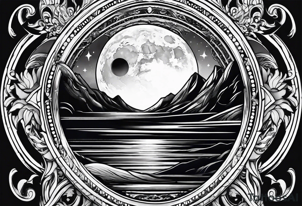 sacred moon tattoo idea
