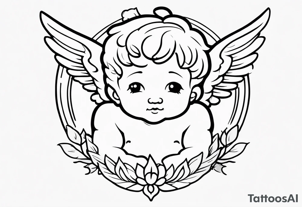 putto, no background tattoo idea