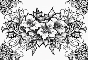 Holly flower tattoo idea