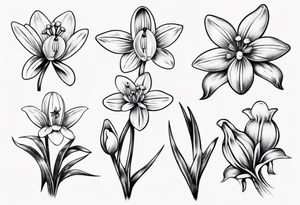 Snowdrop and bow tattoo idea