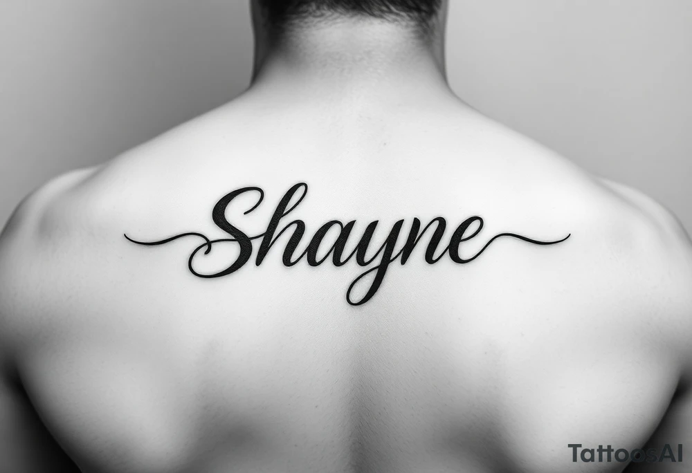 The name shayne written tattoo idea