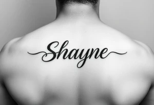 The name shayne written tattoo idea