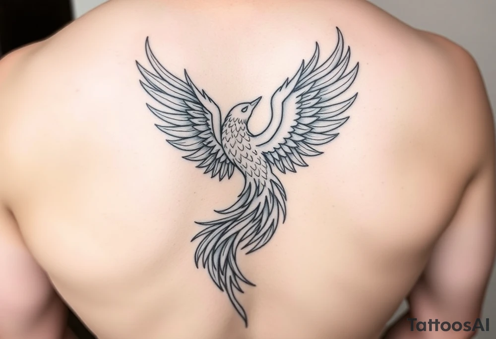 I want a tattoo of a phoenix
 on my calf that goes around the whole leg tattoo idea