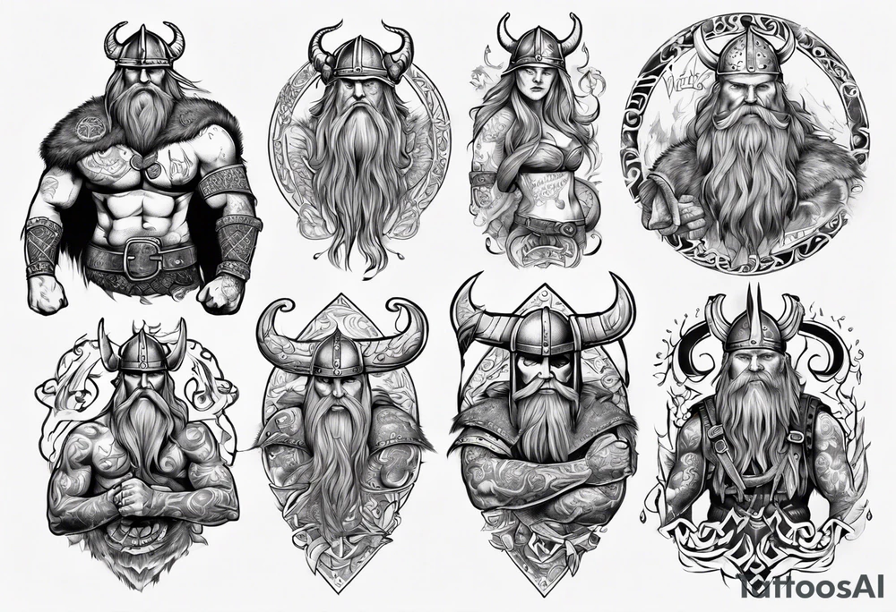 Viking full body tattoo idea