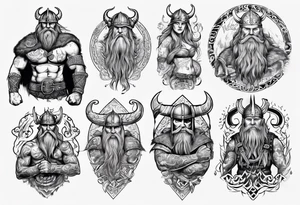 Viking full body tattoo idea