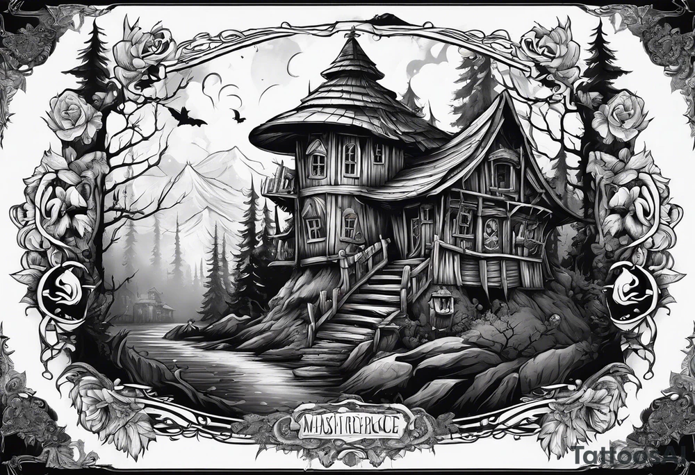 Baba yaga creepy old tattoo idea