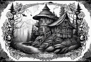Baba yaga creepy old tattoo idea