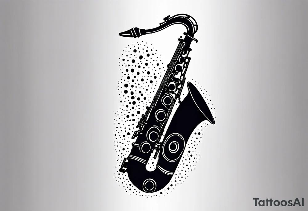 saxophone music tattoo idea