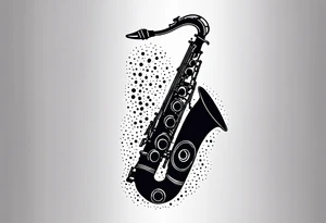 saxophone music tattoo idea