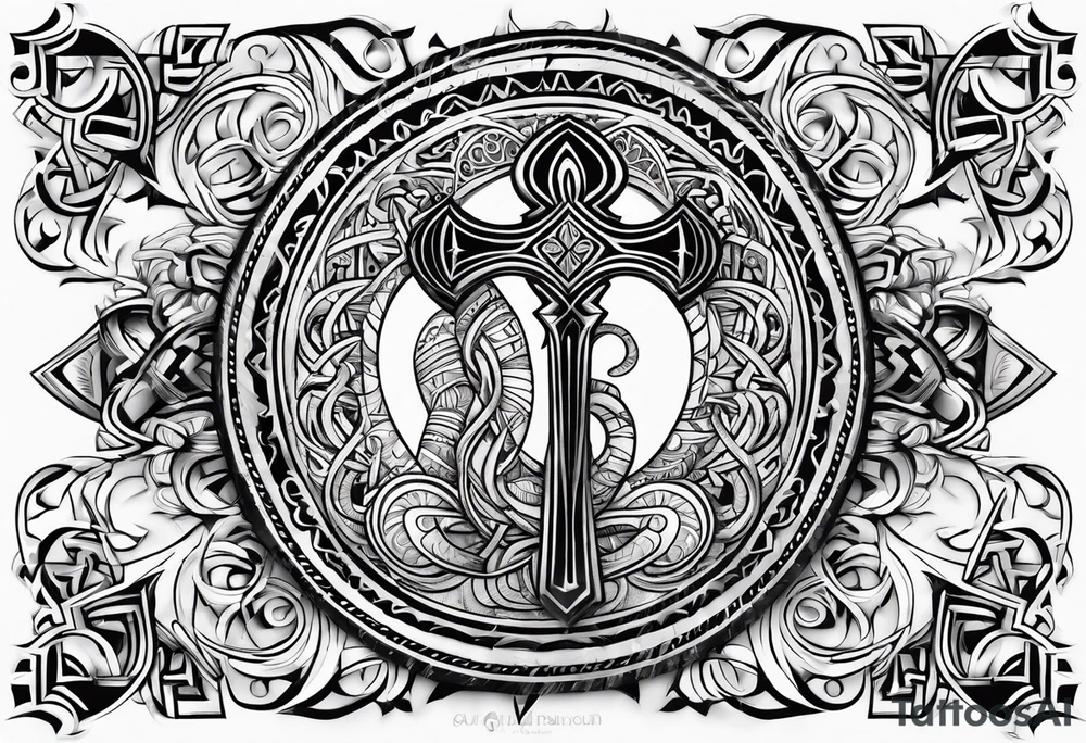 ankh, maori tattoo idea