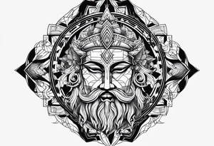 Black god tattoo idea