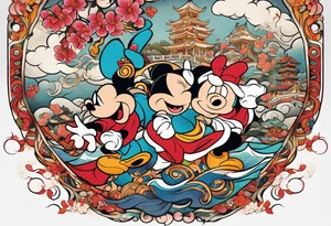 DisneyHerculesCharacters; fun, colorful tattoo idea