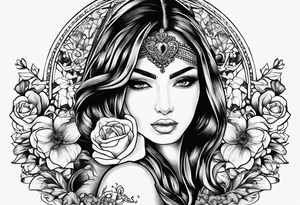 The word Mia in a heart tattoo idea