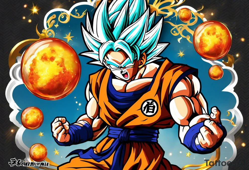 dragon ball full arm tattoo idea