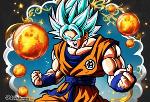 dragon ball full arm tattoo idea