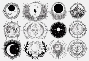 Wom s moon phase chest tattoo tattoo idea