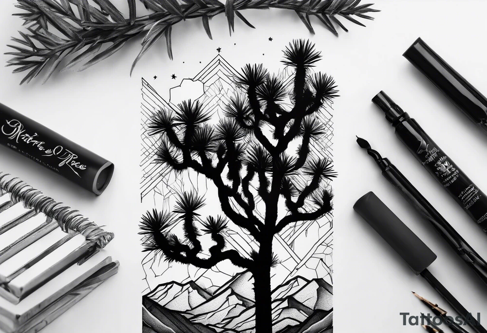 Tall Joshua trees tattoo idea