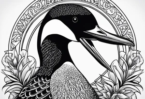 Single loon tattoo idea