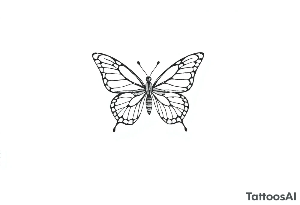 Chain link chain, butterfly, alan knutson you're my person tattoo idea