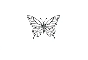 Chain link chain, butterfly, alan knutson you're my person tattoo idea
