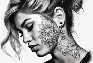 tissue pain on arm fragmented tattoo idea
