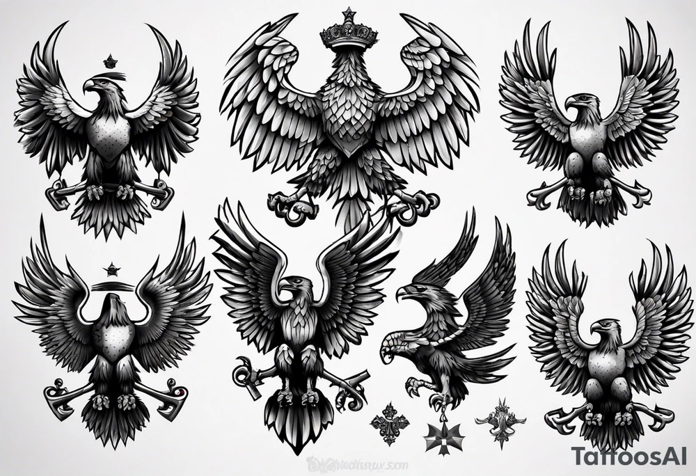 russian eagle tattoo idea