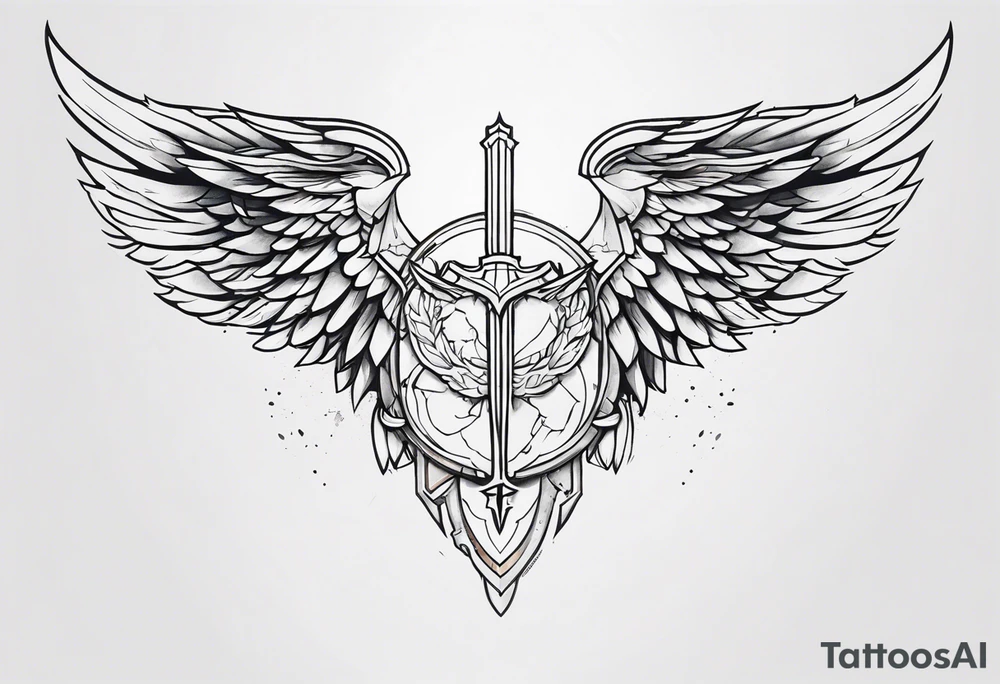 Valkyrie wings tattoo idea