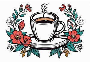 coffee
old school vintage simple traditional design surrounded by vintage flowers


bold color simple tattoo idea