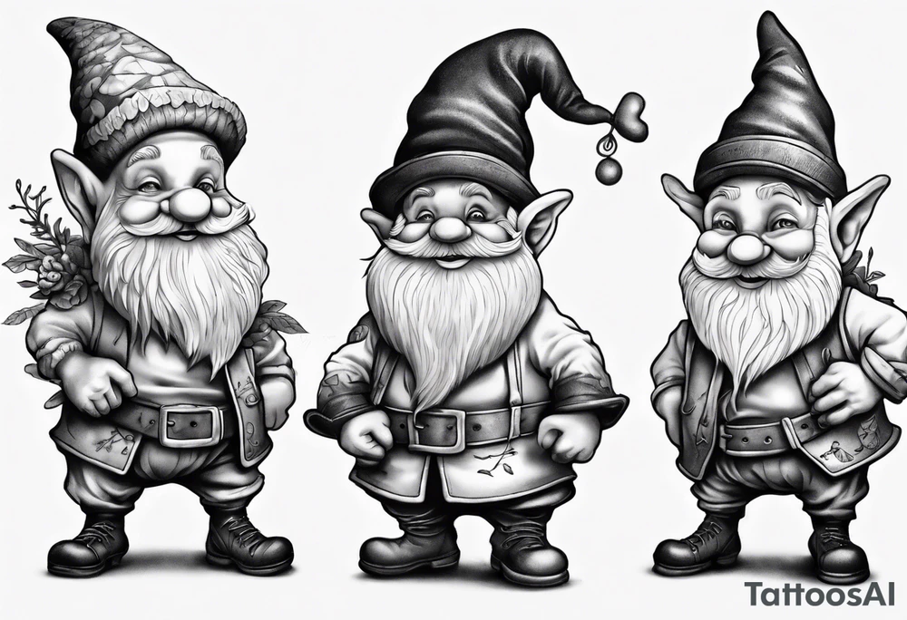 gnomes dancing in the forrest tattoo idea