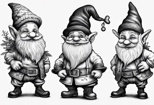 gnomes dancing in the forrest tattoo idea