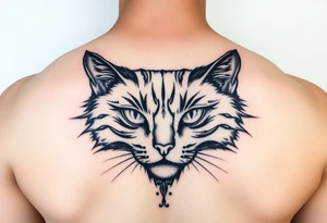 Black cat tattoo idea