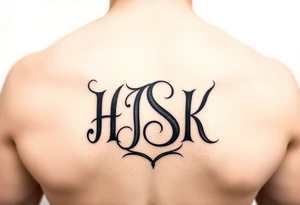 small simple tatto represnting family, put their intials intertwined in it: HSK, JSK, SMK, RAK tattoo idea