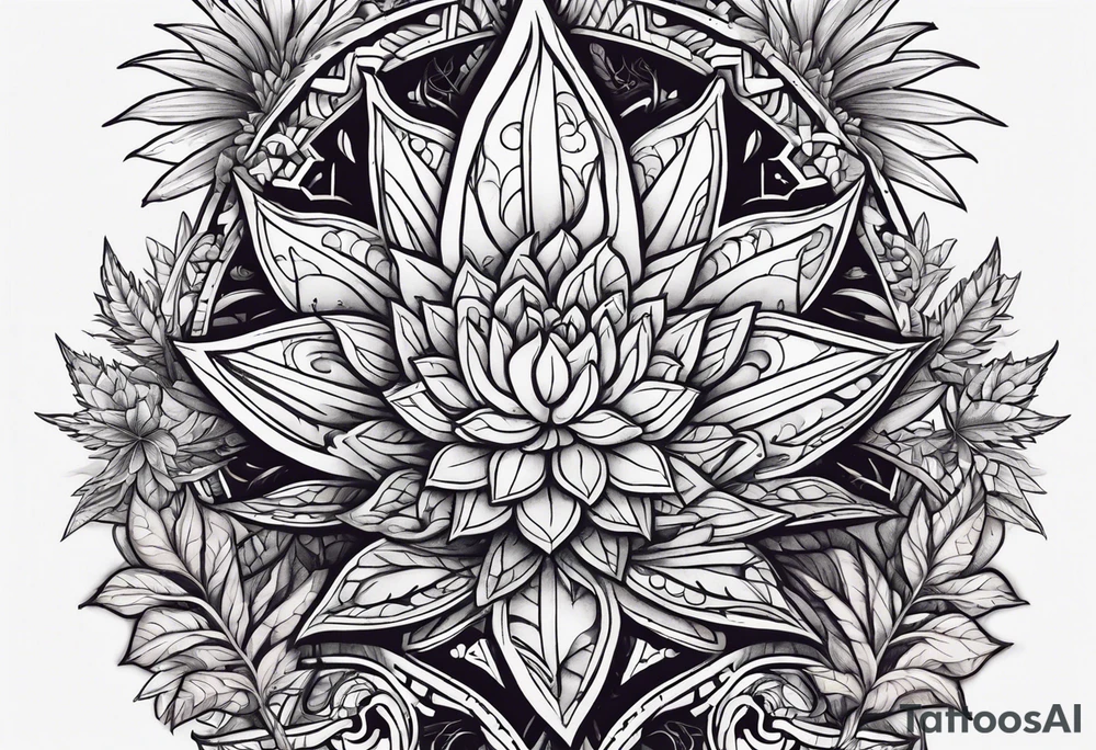 Marijuana and Psychedelic inspired tattoo tattoo idea