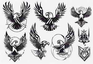 eagles in the underworld tattoo idea