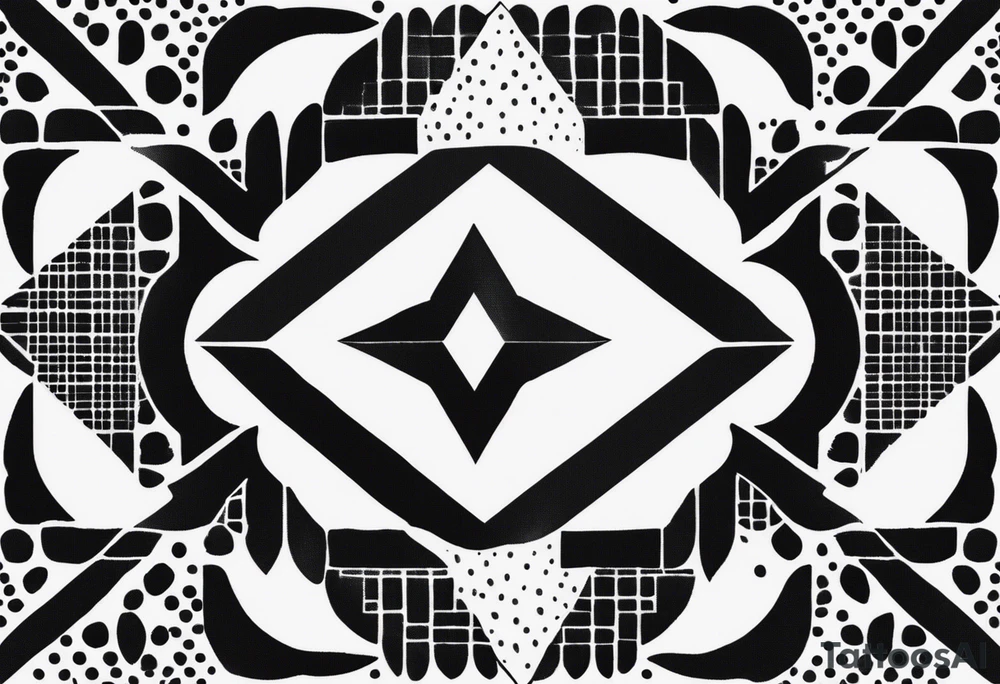 free masonry symbol , rectangle tattoo idea
