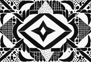 free masonry symbol , rectangle tattoo idea