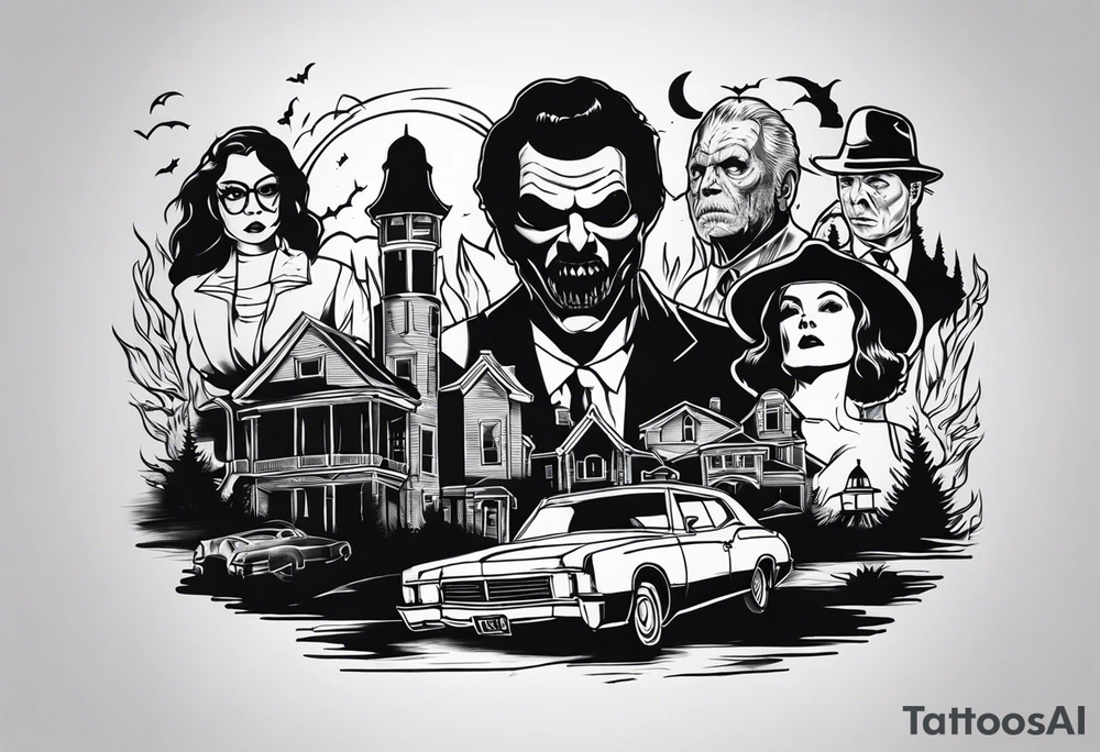 classic horror movies tattoo idea