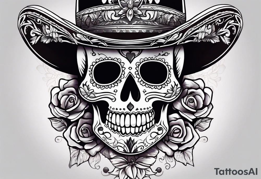 Mexico day of dead tattoo idea