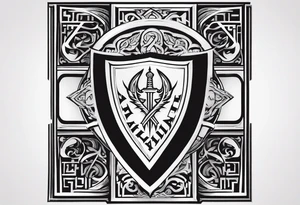 Valhalla Stairs sword shield tattoo idea