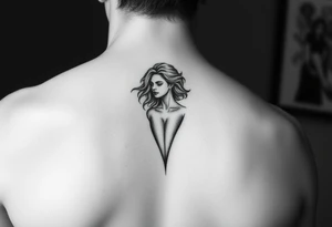 Topless woman tattoo idea