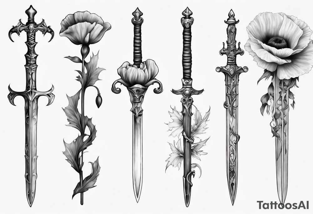 Jester sword poppy 823 tattoo idea