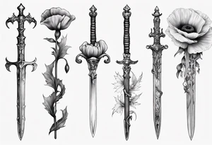 Jester sword poppy 823 tattoo idea