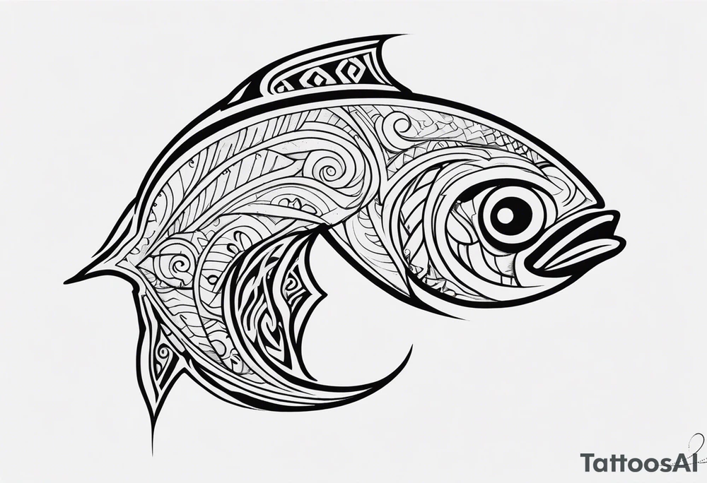 Polynesian fish hook tattoo tattoo idea